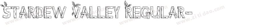 Stardew Valley Regular字体转换